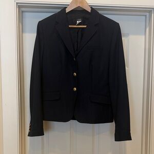 J. Crew Women's Navy Blazer with Gold Buttons